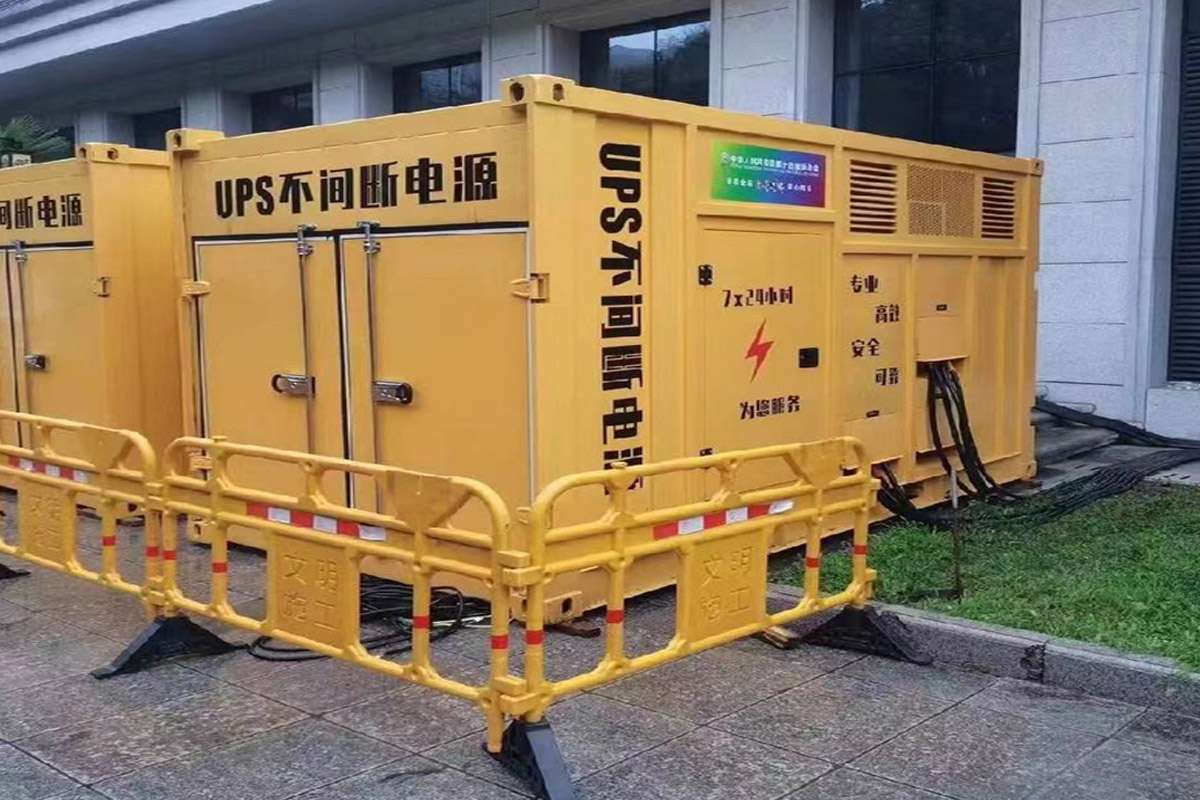 嘉祥发电机租赁施工现场