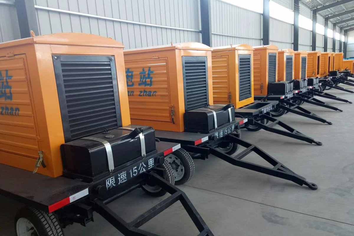嘉祥发电机租赁施工现场